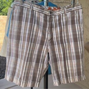 Tommy Bahama Cotton Blend Plaid Shorts Mens 38